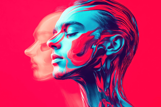 Photo of woman's head depicting the brain stimulating effects of a novel fibromyalgia treatment.