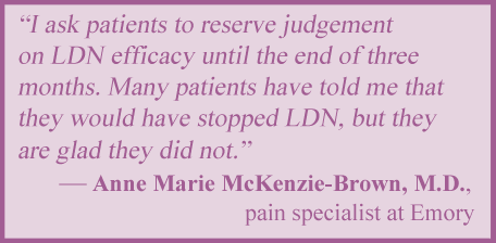 Physician advice on selecting the right naltrexone dose for fibromyalgia patients.