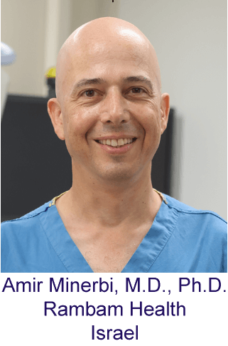 Photo of Amir Minerbi, M.D., Ph.D. of Rambam Health in Isreal, who is funded by AFSA to test cannabis oil for treating fibromyalgia and to determine how the gut microbiota influences efficacy.