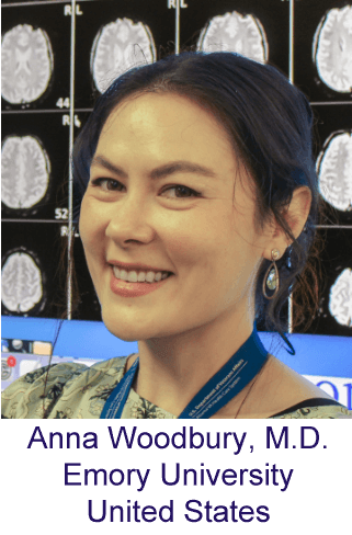 Photo of Anna Woodbury, M.D., of Emory University in the United States, who is funded by AFSA to assess changes in the brain as well as symptoms during a trial of cranial electrical stimulation therapy.
